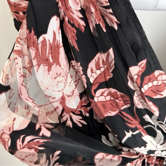 ASOS DESIGN satin stripe blouson mini dress with T ring detail in floral print - Picture 13 of 14